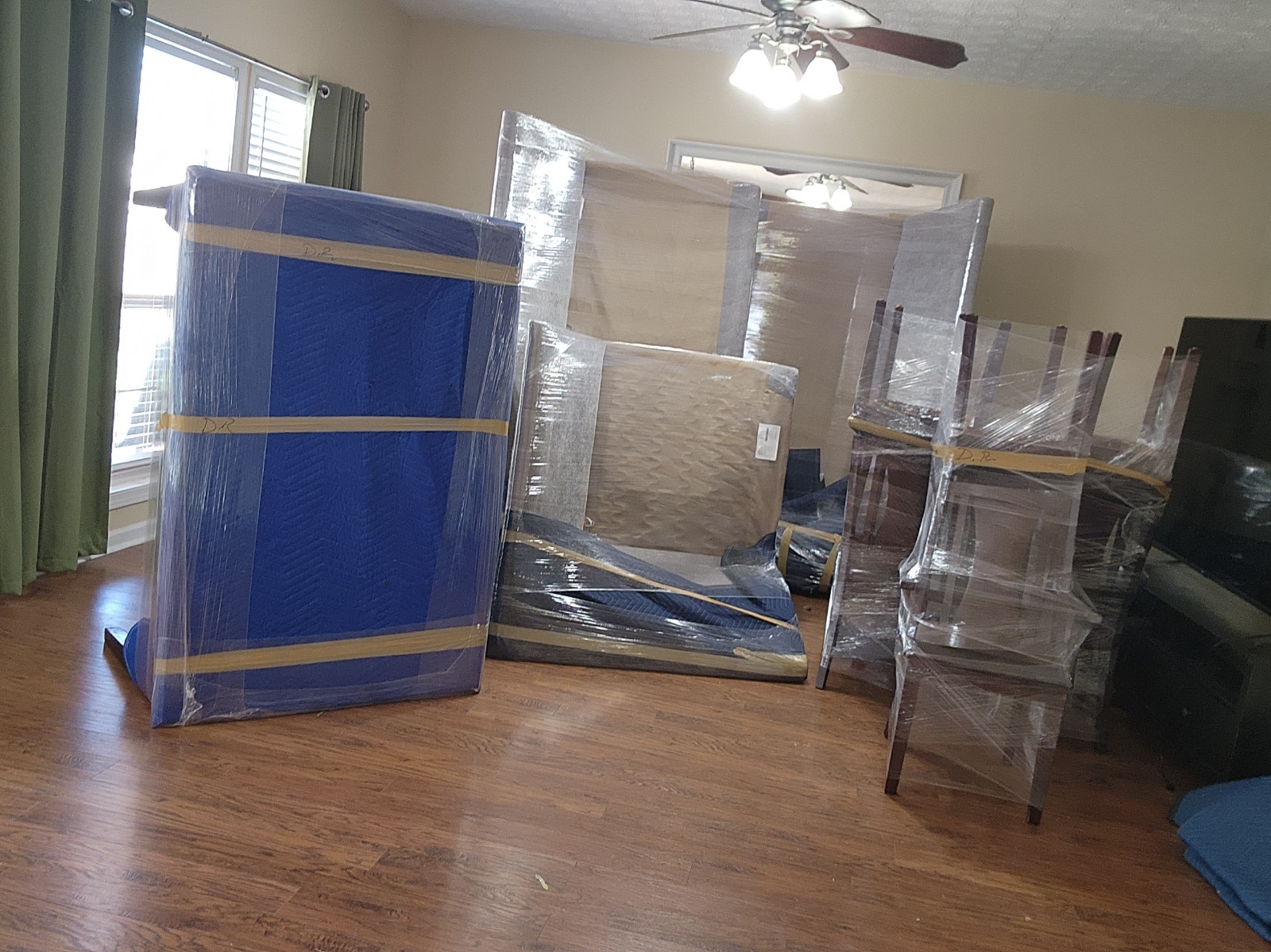 Furniture professionally wrapped and ready for a Smooth Moves move
